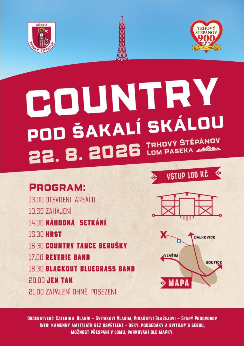 Country pod Šakalí skálou - festival na Lomu Paseka